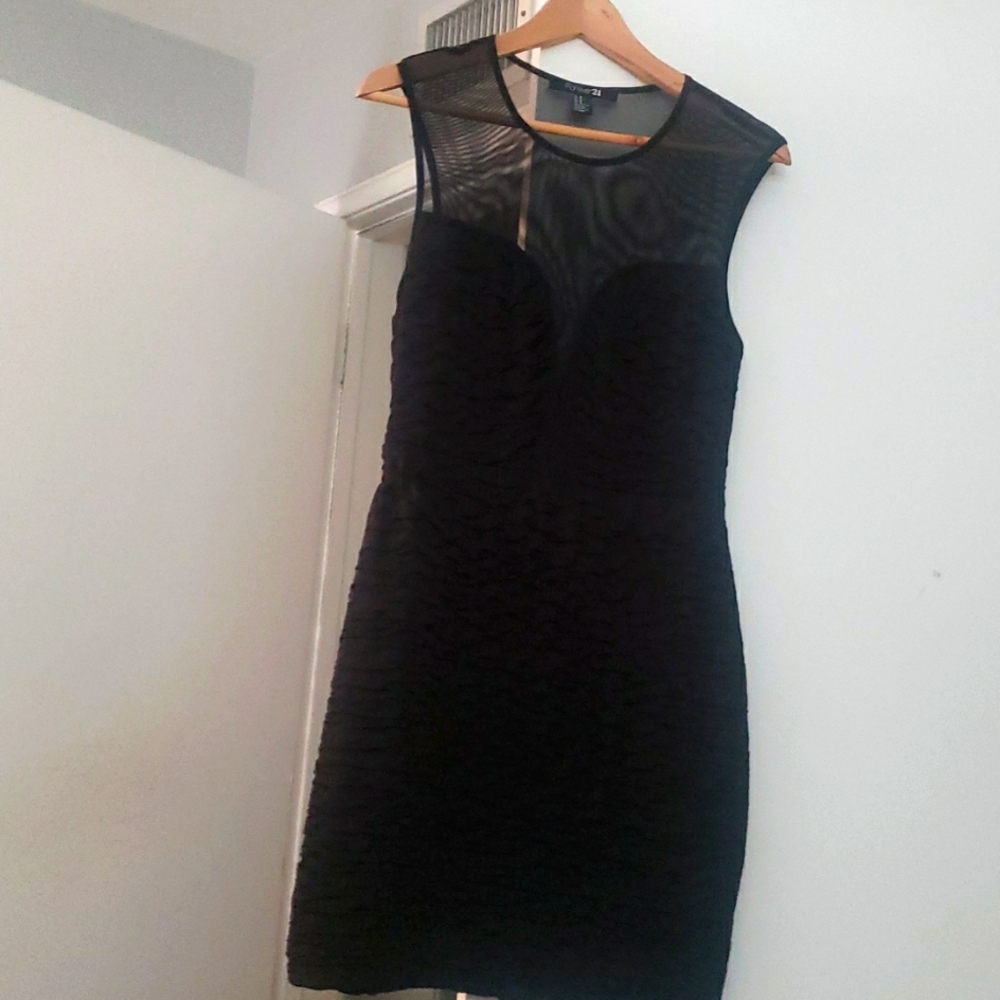 Black mesh dress